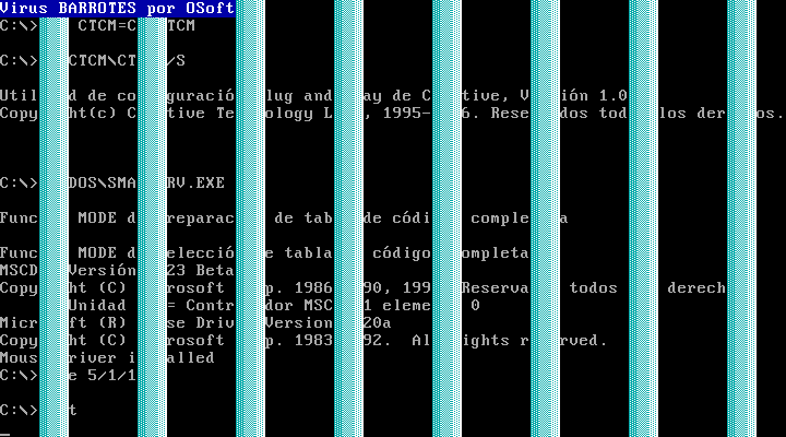 Virus Barrotes en acción, variante 1310.j