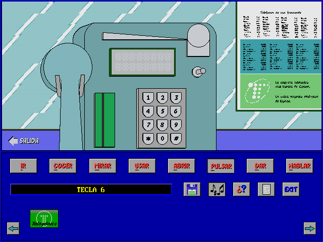 Cabina telefónica, muy importante para avanzar en el juego