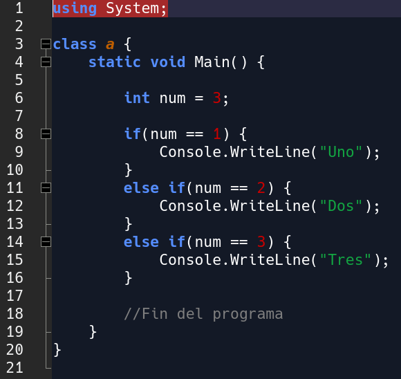 Simulación de if-else