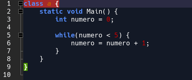 Simulación de while