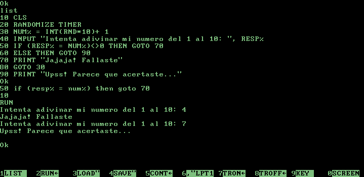 Programa sencillito de adivinar un número